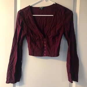 Purple Corset Crop Top